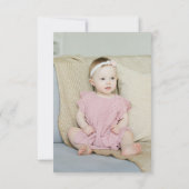 Moderne verjaardagstaart eerste verjaardag dank u  kaart (Achterkant)