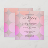 Moderne verjaardagsuitnodiging kaart (Voorkant / Achterkant)