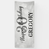 Moderne Verjaardagswens | Elke Leeftijd & Naam Spandoek (Verticaal)