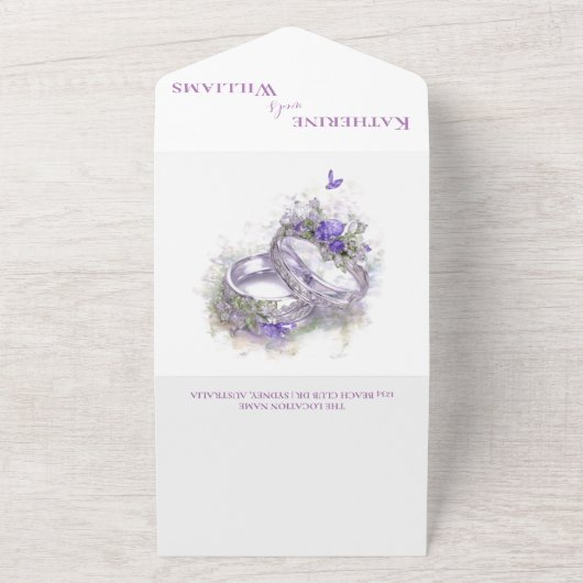 Moderne verklaring all in one uitnodiging (Buitenkant)