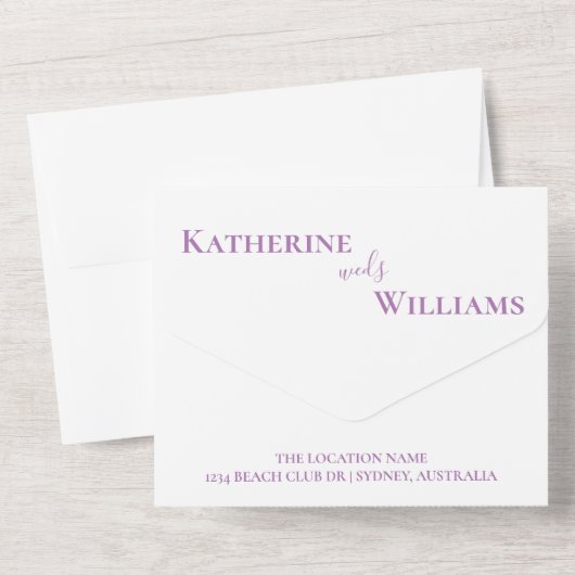 Moderne verklaring all in one uitnodiging (Achterkant)