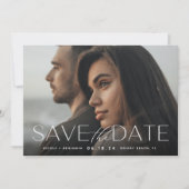 Moderne verklaring | Horizontale foto Save The Date (Voorkant)
