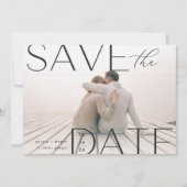 Moderne verklaring | Horizontale foto Save The Date (Voorkant)