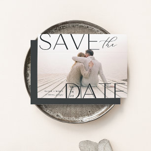 Moderne verklaring Horizontale foto Save The Date