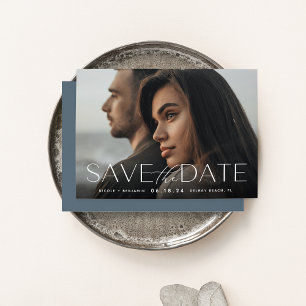 Moderne verklaring Horizontale foto Save The Date