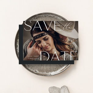 Moderne verklaring Horizontale foto Save The Date