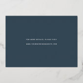 Moderne verklaring | Horizontale foto slaat de dat Folie Uitnodiging (Achterkant)