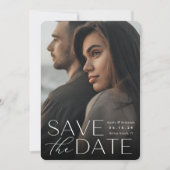 Moderne verklaring | Verticale foto Save The Date (Voorkant)