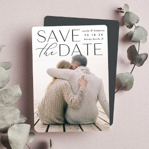 Moderne verklaring Verticale foto Save The Date