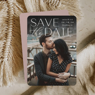Moderne verklaring Verticale foto Save The Date