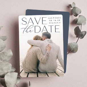 Moderne verklaring Verticale foto Save The Date