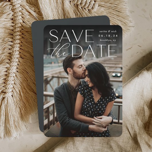 Moderne verklaring | Verticale foto Save The Date