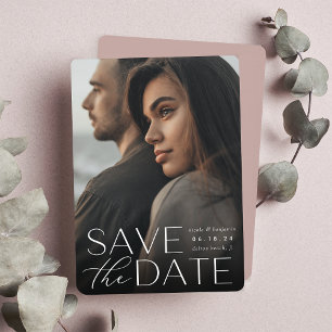 Moderne verklaring Verticale foto Save The Date