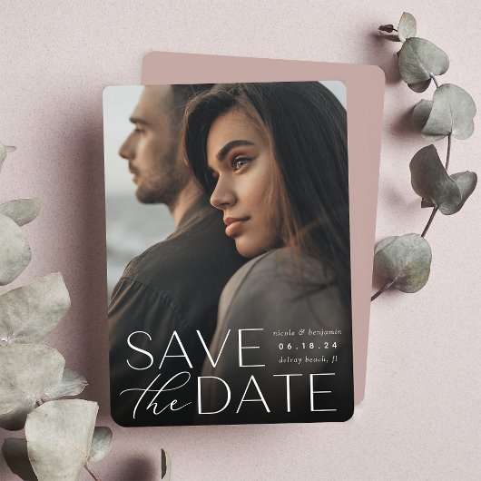 Moderne verklaring | Verticale foto Save The Date
