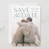 Moderne verklaring | Verticale foto Save The Date (Voorkant)
