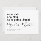 Moderne Verkleining Virtuele Bruiloft Aankondiging (Voorkant)