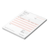 Moderne verkoop van bestelling met factuur voor be notitieblok (Linkerzijde)