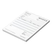 Moderne verkoop van bestelling met factuur voor be notitieblok (Linkerzijde)