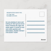 Moderne verkoop van onroerend goed Alleen aangebod Briefkaart (Achterkant)