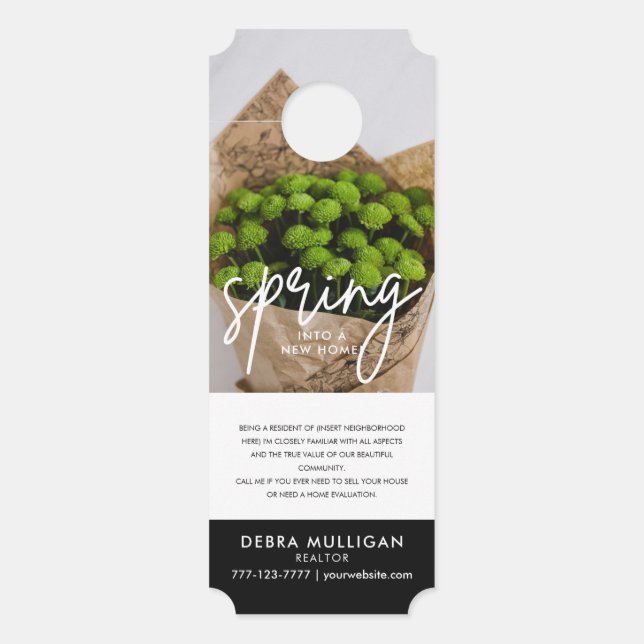 Moderne verkoop van onroerend goed door woede deurhanger (Voorkant)