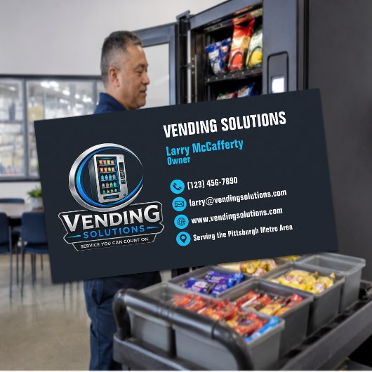 Moderne Verkoopautomaat Visitekaartje