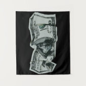 Moderne Verkreukelde $100 Biljet Ontwerp Wandkleed (Voorkant)