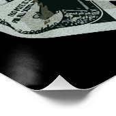 Moderne Verkreukelde Ontwerp van $100 Biljet Perfect Poster (Hoek)