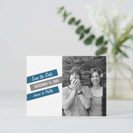 Moderne Verlant sparen het Briefkaart van de Datum (Staand voorkant)