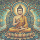 Moderne Verlichting: Sukiti Boeddha Vredesticker Sticker (Voorkant)