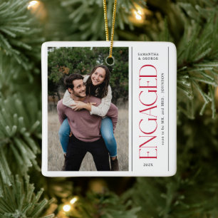 Moderne Verliefde Koppels Foto Mijnheer & Mevrouw Keramisch Ornament