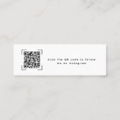 Moderne verloop sociale media netwerker QR-code Mini Visitekaartje (Achterkant)