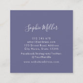 Moderne Verloop van het Manuscript Unicorn 1 Vierkante Visitekaartje (Achterkant)