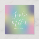 Moderne Verloop van het Manuscript Unicorn 1 Vierkante Visitekaartje (Voorkant)