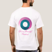 Moderne Verlopende Abstracte Cirkel Ontwerp T-shirt (Achterkant)