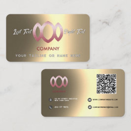 Moderne Verlopende Metallic Gouden Sjabloon Visitekaartje