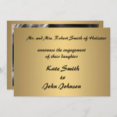 Moderne Verloving aankondigingskaarten sjabloon (Voorkant / Achterkant)