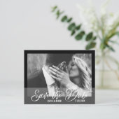 Moderne Verloving BESPAAR DE DATUM | FOTO Briefkaart (Staand voorkant)