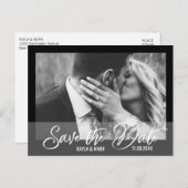 Moderne Verloving BESPAAR DE DATUM | FOTO Briefkaart (Voorkant / Achterkant)