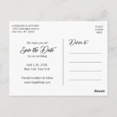 Moderne Verloving BESPAAR DE DATUM | FOTO Briefkaart (Achterkant)