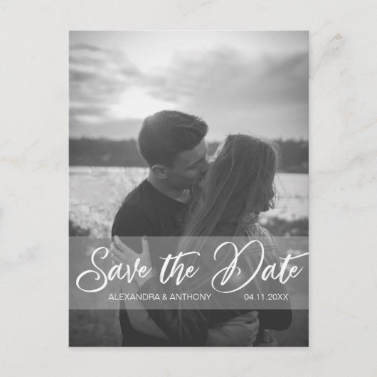 Moderne Verloving BESPAAR DE DATUM | FOTO Briefkaart (Voorkant)