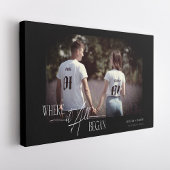 Moderne Verloving voor foto-Jubileum Canvas Afdruk