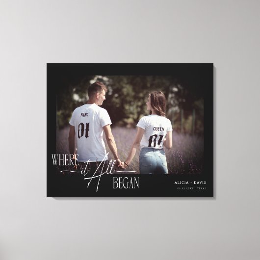 Moderne Verloving voor foto-Jubileum Canvas Afdruk (Voorkant)