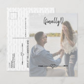 Moderne Verloving voor hartverwarmingstoevoer, tot Aankondigingskaart (Voorkant / Achterkant)