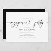 Moderne verlovingsfeest kaart (Voorkant / Achterkant)