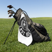 Moderne Verlovingsfeest Laatste Gat LH Monogram Golfhanddoek (Groen)