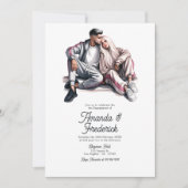 Moderne verlovingsfeestfoto kaart (Voorkant)