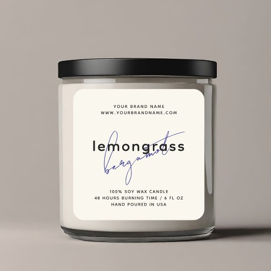 Moderne verpakking kaars cosmetica label