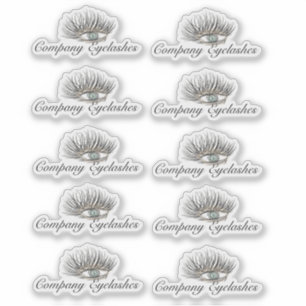 Moderne verpakkingsstickers voor wimpers bedrijf sticker