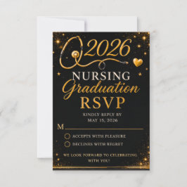 Moderne verpleegkunde diploma RSVP kaart 2026 met