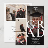 Moderne verpleegkundige afstudeerfeest met 5 foto' kaart (Voorkant / Achterkant)